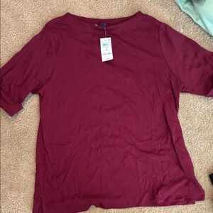 Karen Scott Rich Red Short Sleeve Tee